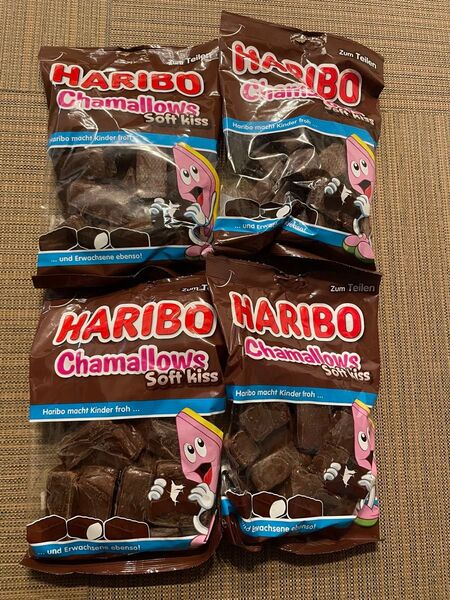 ③ ハリボー HARIBO チョコマシュマロ マシュマロ 4袋 訳あり 配達中に溶けてしまいました