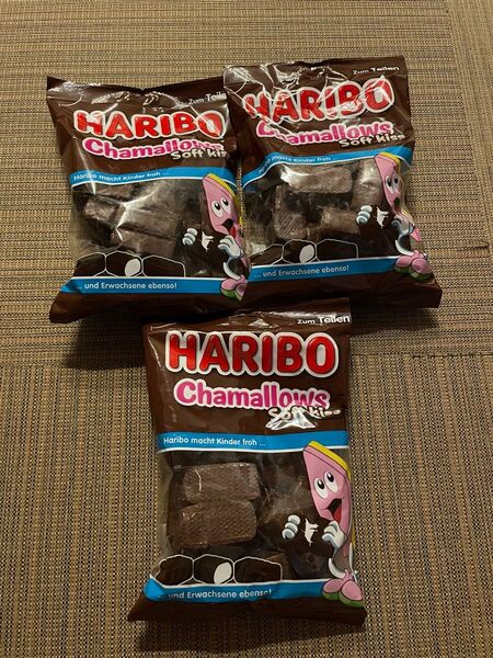 ⑨ ハリボー HARIBO チョコマシュマロ マシュマロ 3袋 訳あり 配達中に溶けてしまいました まだマシな方