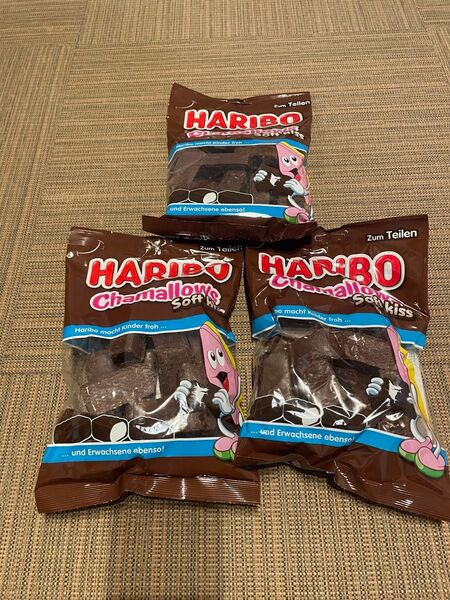 ⑩ ハリボー HARIBO チョコマシュマロ マシュマロ 3袋 訳あり 配達中に溶けてしまいました まだマシな方