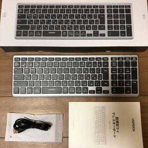 UGREEN 超薄型ワイヤレスキーボード シルバー 極美品
