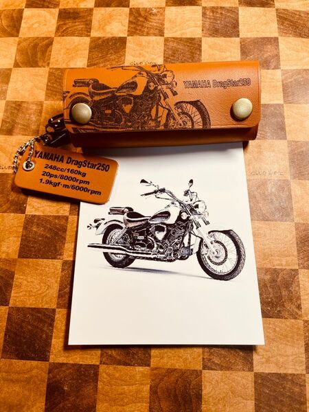 本革レザーキーケース ドラッグスター250 オリジナルレザーキーケース