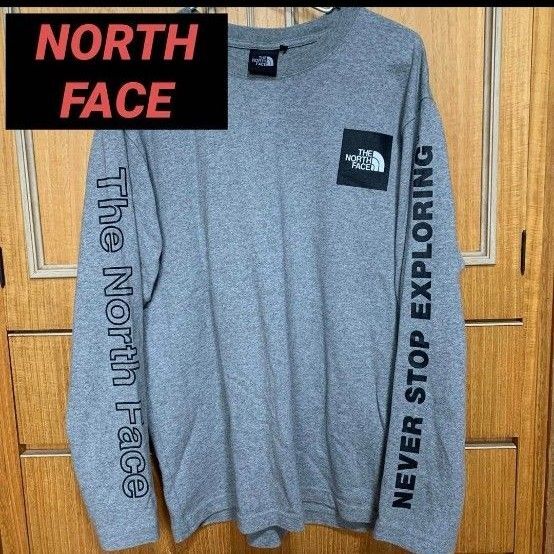 THE NORTH FACE グレー L 長袖カットソー ロンTノースフェイス