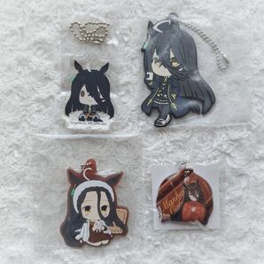 ◆ ウマ娘 ★ マンハッタンカフェ グッズ4点セットまとめ売り♪ ◆ アクリルキーホルダー&ラバーマスコット
