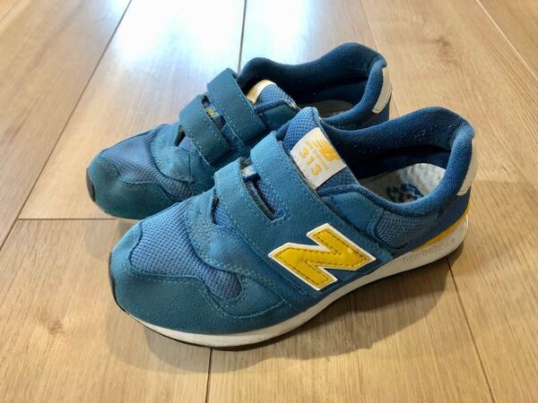 New Balance キッズスニーカー 青/黄色 21.5cm シューズ