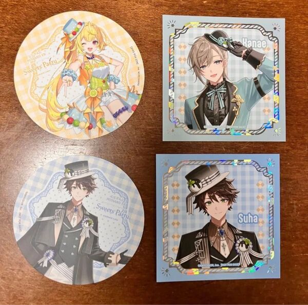【アニカフェ】 アニメイトカフェ×にじさんじ sweets party 特典コースター ましかくカード 叶 星川サラ ミンスゥーハ