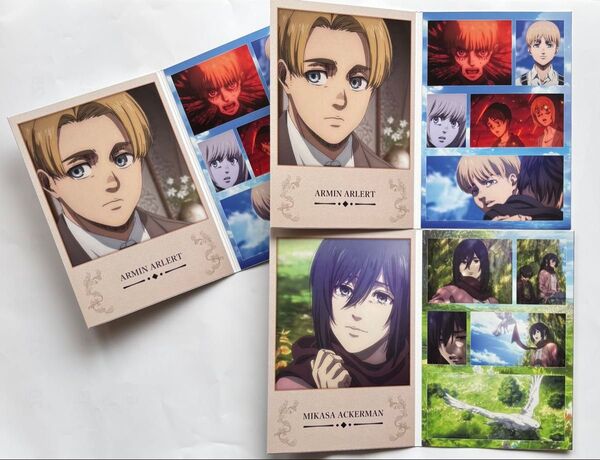 進撃の巨人 一番くじ 地ならし F賞 メモリアルカード アルミン&ミカサ