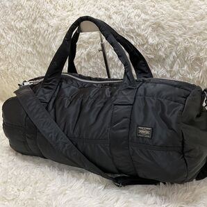 美品♪PORTER ポーター タンカー ボストンバッグ 2way 黒 大容量