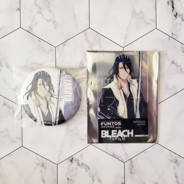 BLEACH ブリーチ 千年血戦 朽木白哉 ファントエス 缶バッジ クリアカード