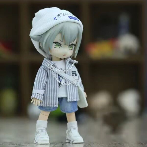 オビツ11 ストライプシャツ クロスモチーフお洋服セット