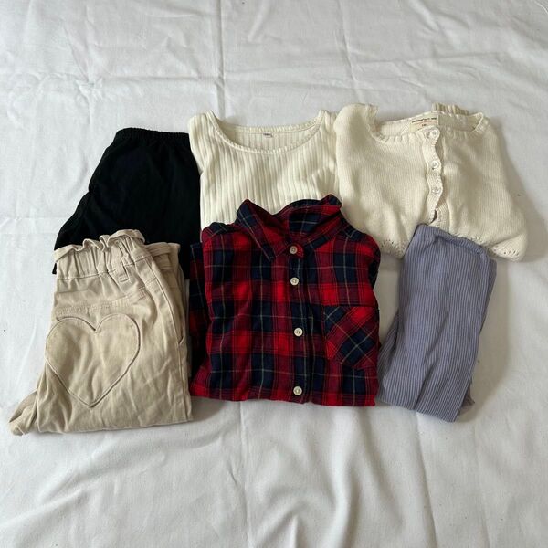 子供服 まとめ売り 女の子向け 秋冬 長袖 130cm キッズ 6点
