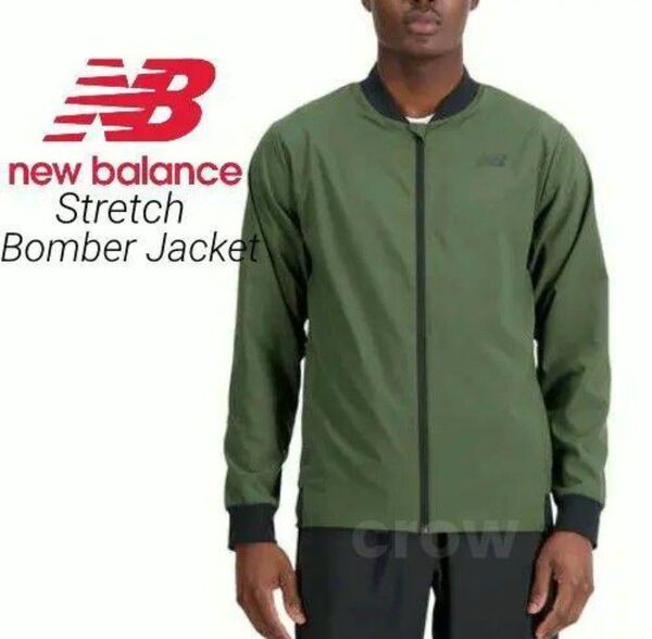 L■新品 new balance(ニューバランス)ボンバージャケット ゴルフ 薄手ジャケット(US/M)定価9,790円 カーキ