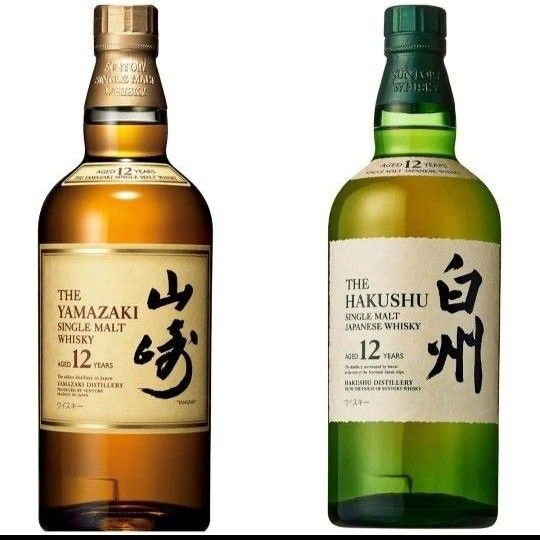 SUNTORY 山崎12年 白州12年 各3本 本数×22000円