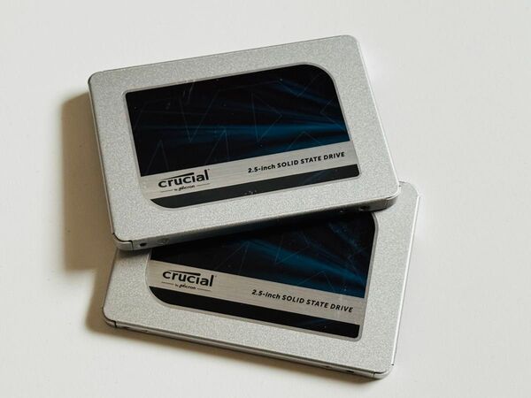 Crucial MX500 2.5 SATA SSD(500GB 2個セット)合計 1TB