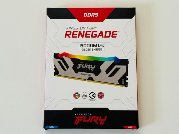 KINGSTON FURY RENEGADE RGB DDR5-6000 32GB Kit(16GB 2枚組)XMP CL32
