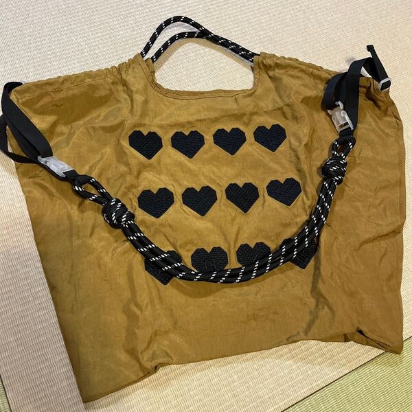 新品 刺繍 ナイロン エコバッグ ラージサイズ Lサイズ 撥水 マザーズバッグ トートバッグ ボールアンドチェーン
