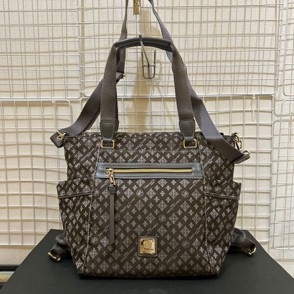 【未使用美品】クリスチャンオリビエ 3way ショルダーバッグ トートバッグ バックパック リュック ナイロン グレー