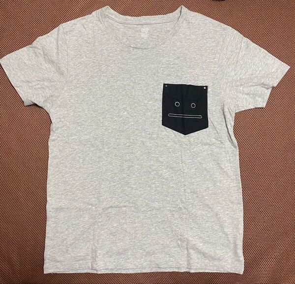 グラニフ Tシャツ Mサイズ 半袖 胸ポケット メンズ スマイル