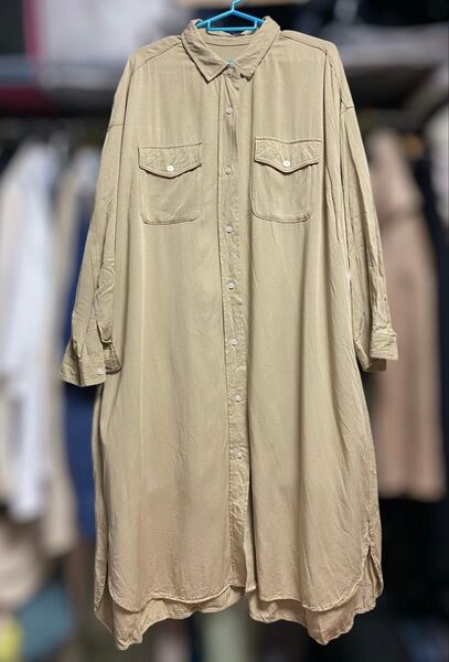 シャツワンピース GU ジーユー 長袖 XL