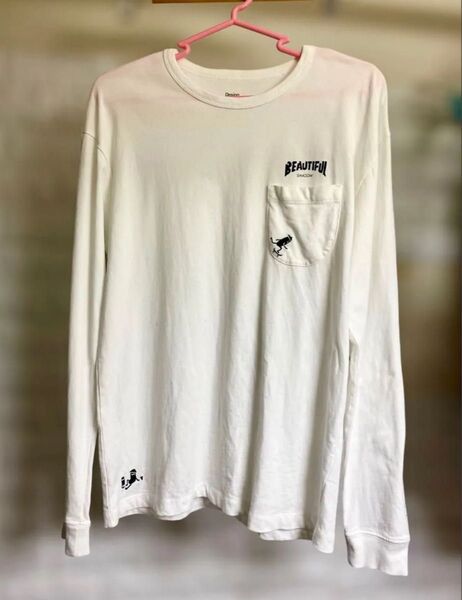 グラニフ ロンT 長袖 ビューティフルシャドー 長袖Tシャツ 白 カットソー ホワイト