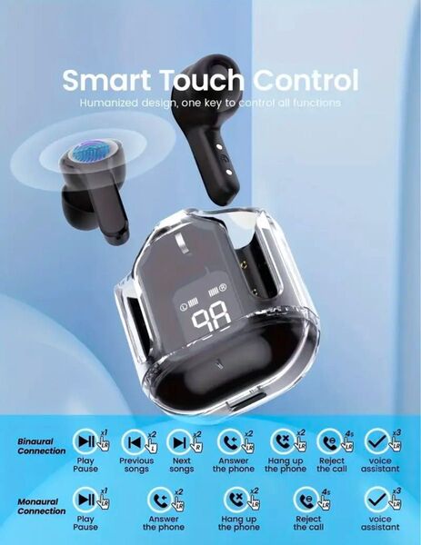ワイヤレスイヤホン ヘッドフォン Bluetooth ヘッドセット ブラック