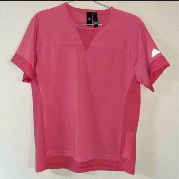 アディダス adidas AEROREADY Tシャツ 半袖 コーラルピンク M