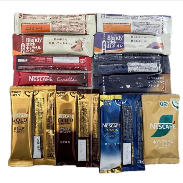 【まとめ売り】ネスカフェ ブレンディ スティックコーヒー等 15点セット