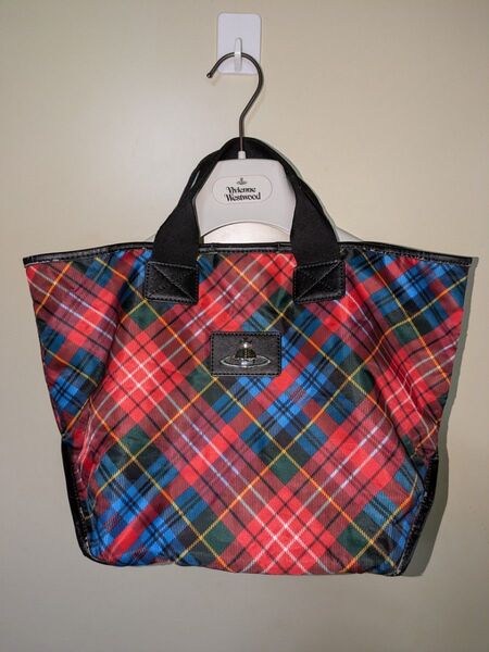 Vivienne Westwood タータンチェック ナイロントートバッグ