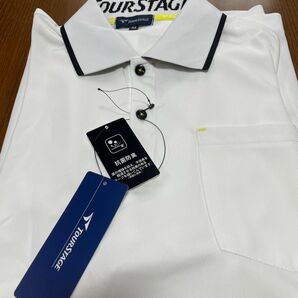TOURSTAGE ゴルフ ポロシャツ メンズ M ホワイト 未使用