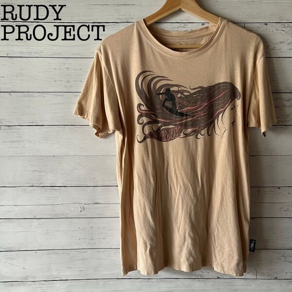 【Rudy Project】ルディプロジェクト メンズ 半袖Tシャツ ベージュ 古着