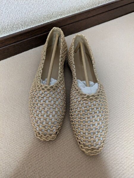 【新品未使用】アダム・エ・ロペ★ベージュ メッシュ スリッポン
