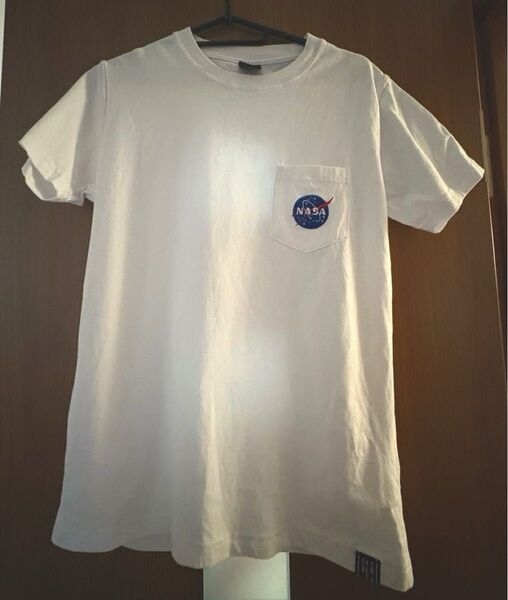【 NASA × B ONE SOUL 】 ワンポイント刺繍ロゴポケット付き半袖 Tシャツ◎Sサイズ◎◇NASA Tシャツ