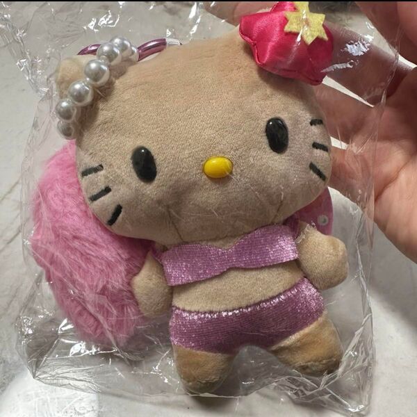 ハローキティ しっぽ付き マスコットキーホルダー ぬいぐるみ 日焼けキティ GOGOギャル
