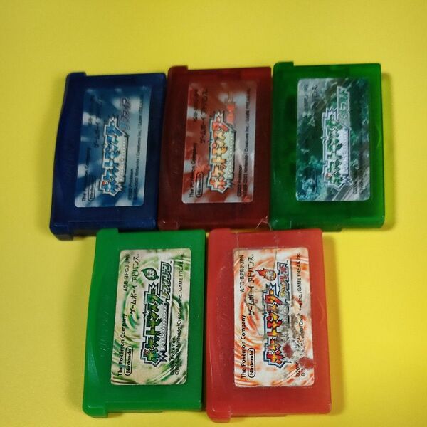 GBA ポケットモンスター 5本まとめて ファイアレッド リーフグリーン ルビー サファイア エメラルド ゲームボーイアドバンス