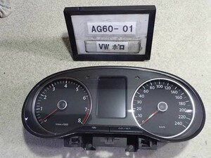 平成23年 VW フォルクスワーゲン ポロ 6RCBZW 前期 純正 スピードメーター 6R0920860H 79695km 中古 即決