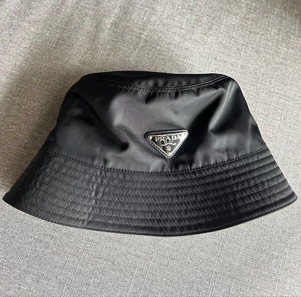 PRADA Re-Nylon 帽子 プラダ ナイロン バケットハット ブラック XL