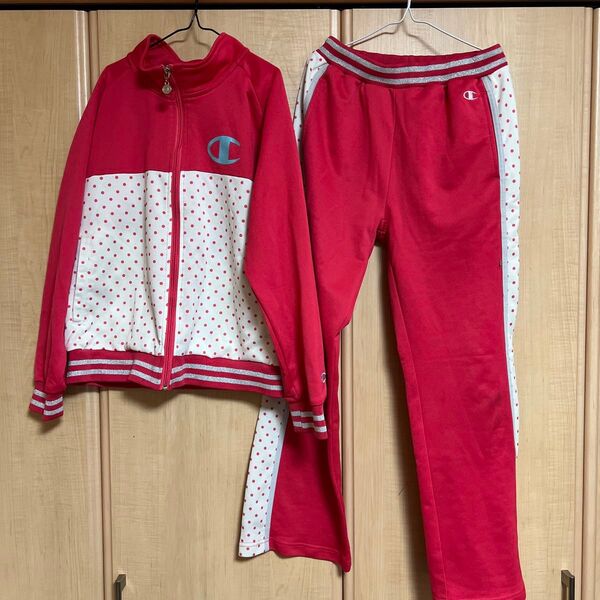 ジャージ チャンピオン Champion 女の子 150 ピンク 上下