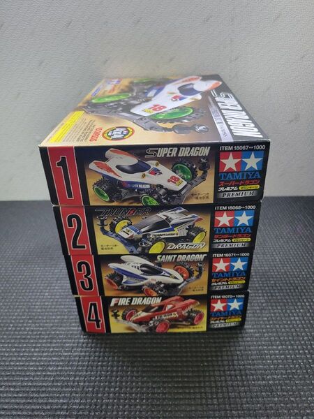 4個セット タミヤ ミニ四駆 スーパー ドラゴン他 プレミアム 未組立