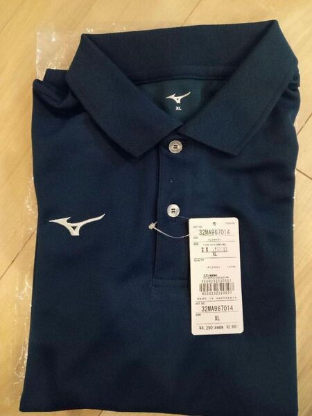 ◎限定◎【新品】XLサイズ MIZUNO ミズノ 半袖 ポロシャツ ネイビー
