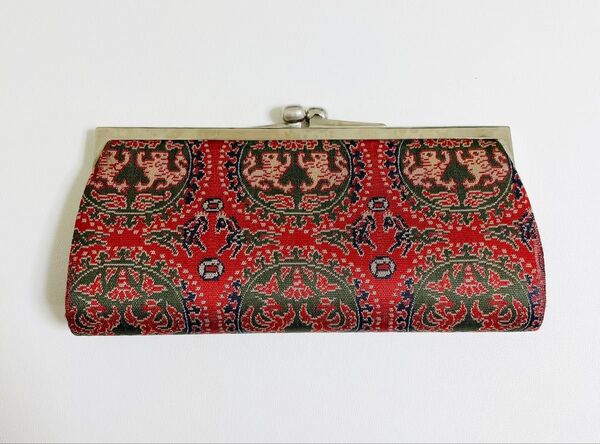 龍村美術織物 円文白虎朱雀錦 ガマ口財布 オシャレ上品 がま口 がま口財布 財布 小銭入れ 小物入れ がま口ポーチ コインケース