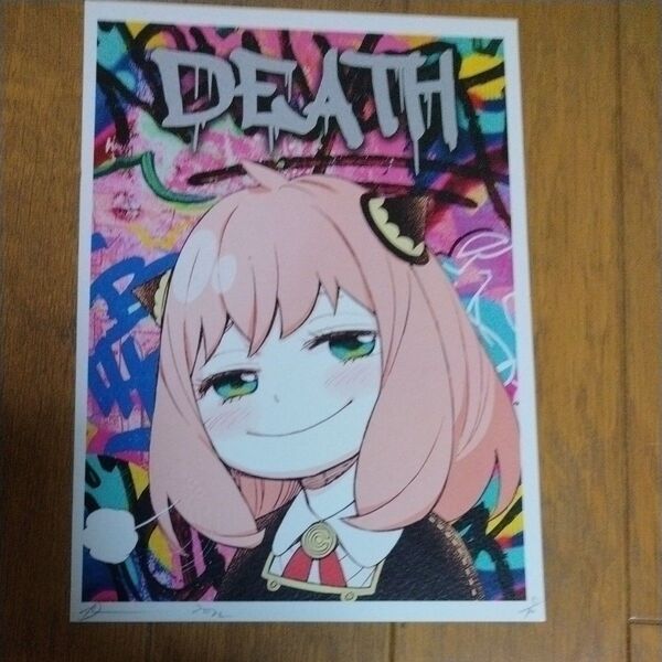DEATH NYC スパイファミリー アーニャ シルクスクリーン ポスター