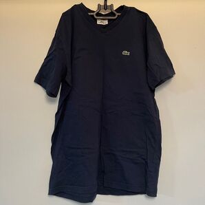 LACOSTE VネックTシャツ ネイビー