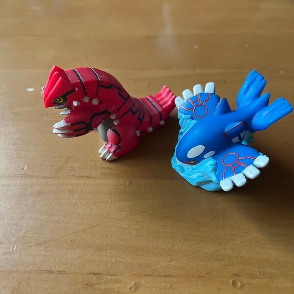 ポケモン 指人形 ソフビ 当時物 グラードン カイオーガ
