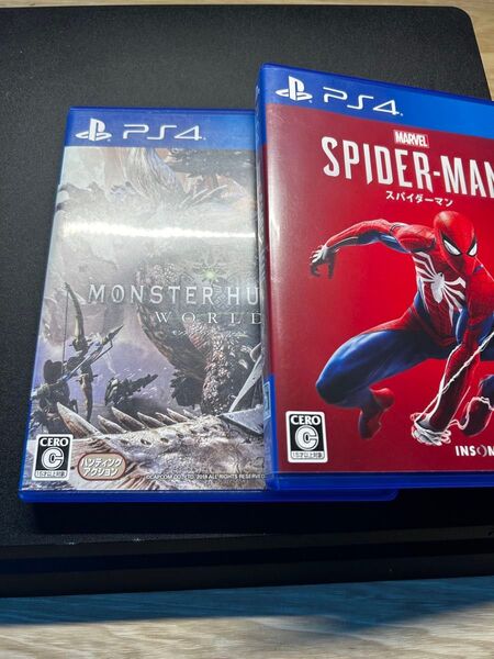 PS4本体 ブラック モンスターハンター:ワールド スパイダーマンセット 1TB