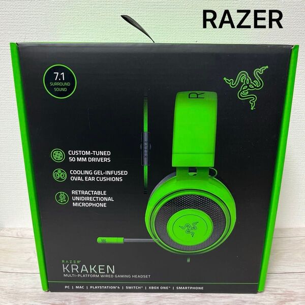 RAZER KRAKEN Green ゲーミングベッドセット RZ04-02830200-R3M1 動作確認済み