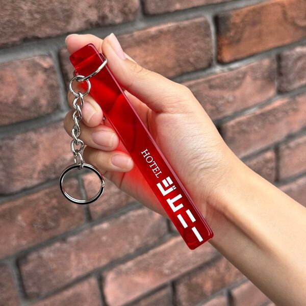 【ジムニー】ホテルキー風キーホルダー アクリル レッド