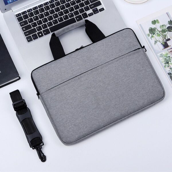 グレー ブラックパソコンバッグ 15.6インチ ショルダーストラップ ポケット付 パソコンバッグ 防水 パソコンバック