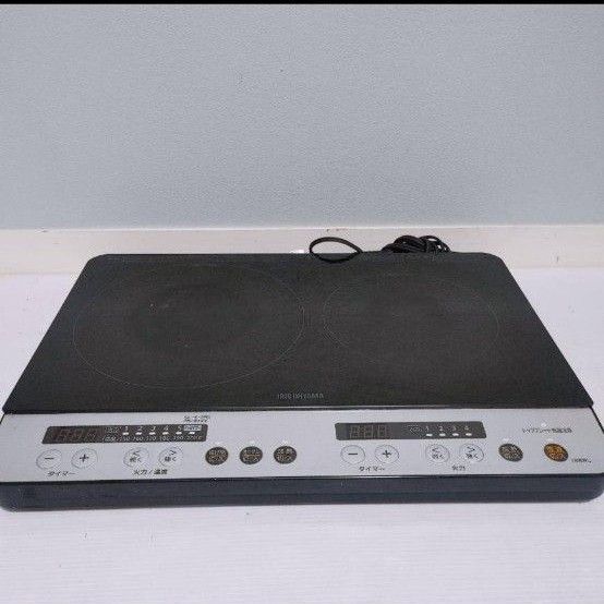 アイリスオーヤマ 2口IHコンロ IHK-W12P-B 2022年製