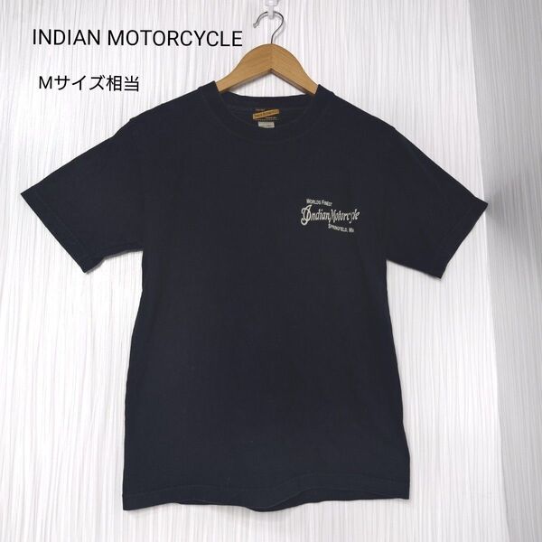 インディアンモーターサイクル Tシャツ ブラック Mサイズ相当 コットン100% プリント z5-33
