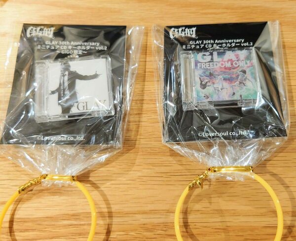 GLAY GiGO限定30th AnniversaryミニチュアCDキーホルダーvol.2 FREEDOM ONLY GLAY