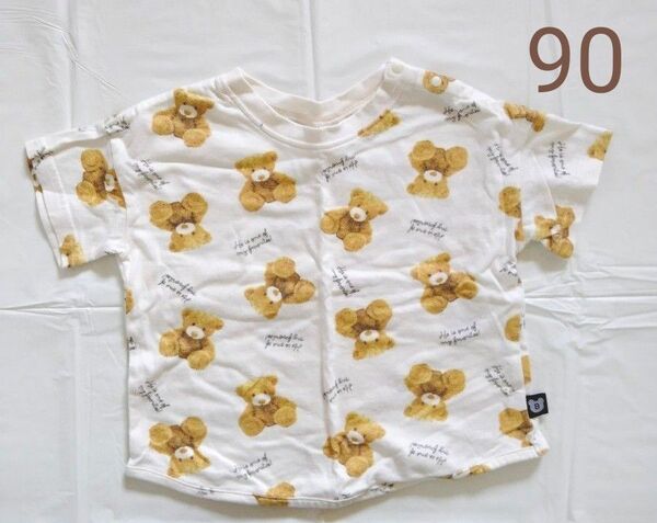 クマ柄 半袖Tシャツ 90サイズ ベビー服 90cm 半袖 90 Tシャツ